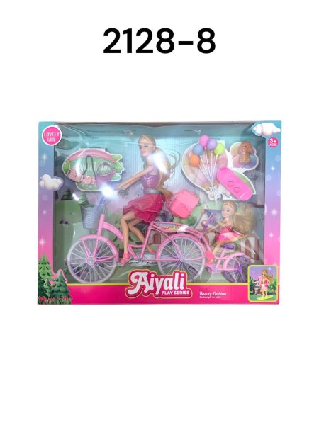 باربي وبنت مع بسكليت