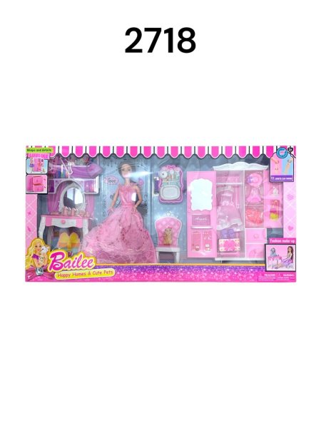 باربي مع خزانة ملابس