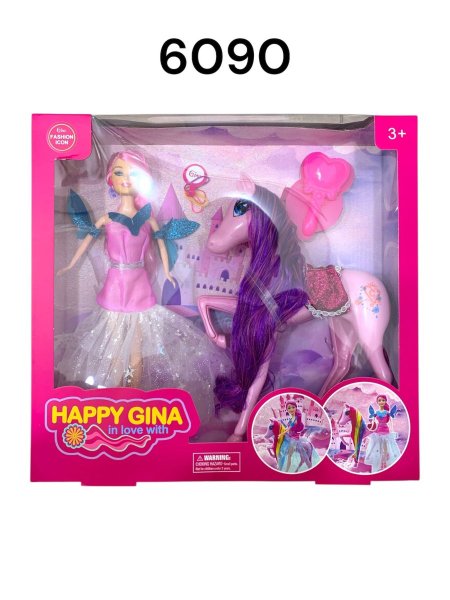 باربي مع حصان زهري